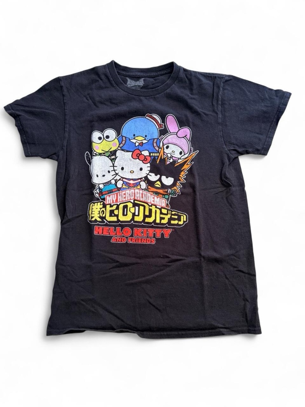 Sanrio x My Hero Academia Crossover Graphic Tee – Black, S